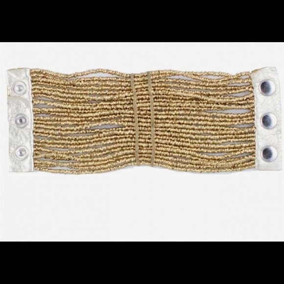 Raven + Lily Jewelry - Raven + Lily Eden Gold and Leather Snap Bracelet